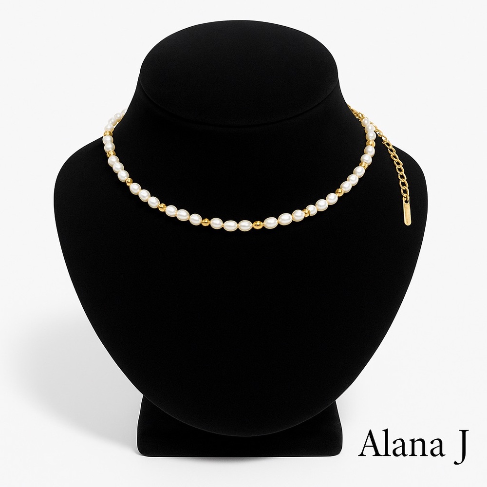 ✨New 18K Gold Plated Pearl Necklace · Dainty Freshwater Pearl Jewelry✨